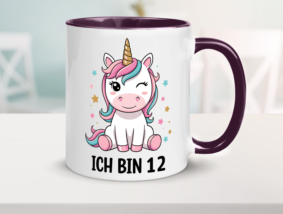 12. Geburtstag | 12 Jahre Einhorn Mädchen lustig Geschenkidee Geschenk Tasse