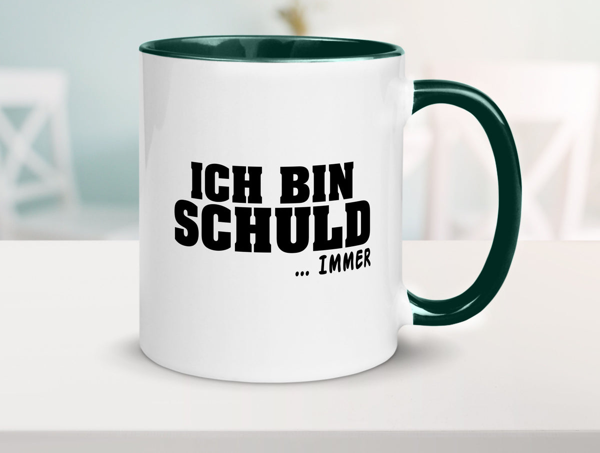 Ich bin Schuld | Schwarze Schaff lustig Humor Geschenkidee Geschenk Tasse