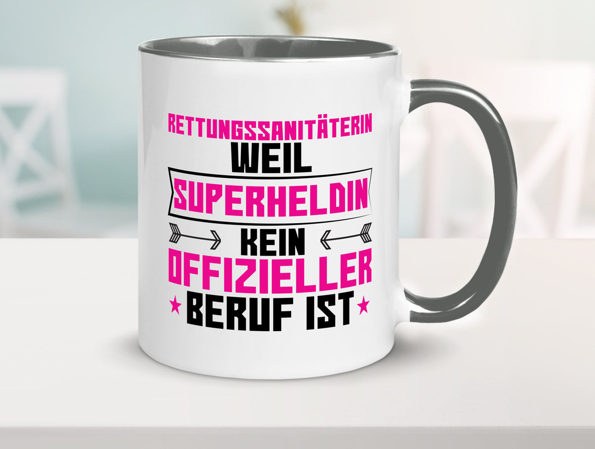 Superheldin Rettungssanitäterin | Sanitäter lustiger Spruch Geschenk Humor Tasse