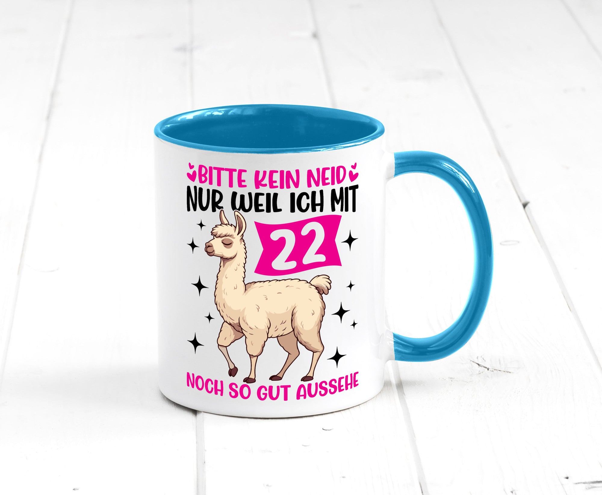 22. Geburtstag | 22 Jahre Lama gut aussehen lustig Geschenkidee Geschenk Tasse
