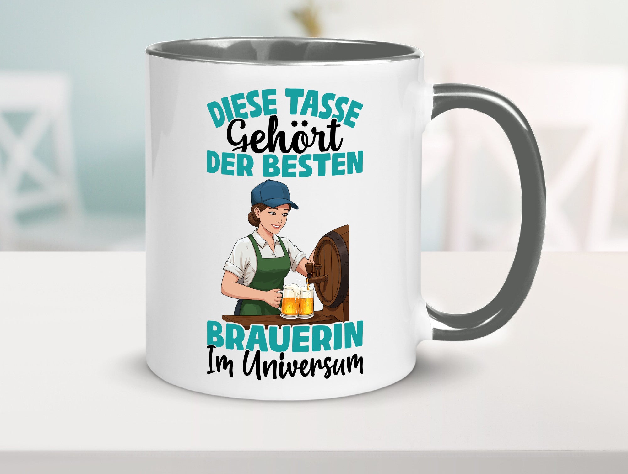 Im Universum: Brauerin | Bier Brauerei lustiger Spruch Geschenk Humor
