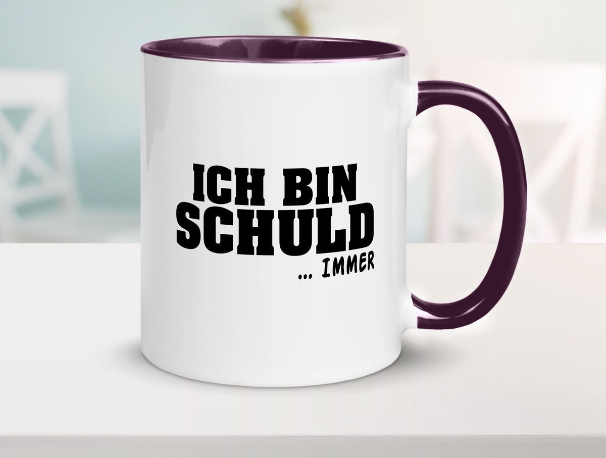 Ich bin Schuld | Schwarze Schaff lustig Humor Geschenkidee Geschenk Tasse