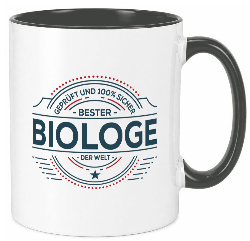Geprüft und sicher: Biologe | Biologie Naturforscher Geschenk Humor Tasse