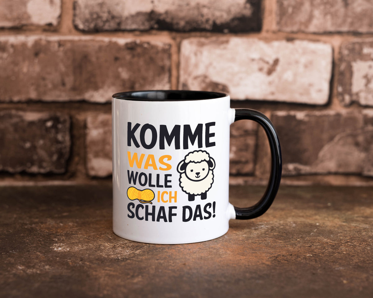 Komme was wolle, ich schaf das | Wolle Humor Geschenkidee Tasse