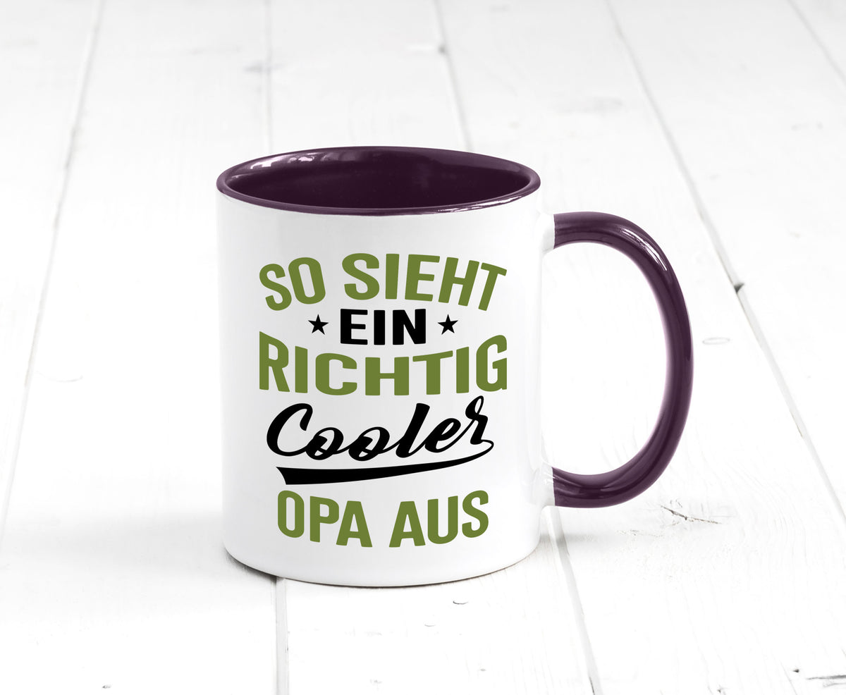 So sieht ein richtig Cooler Opa aus | Großvater Geschenkidee Familie Humor Tasse