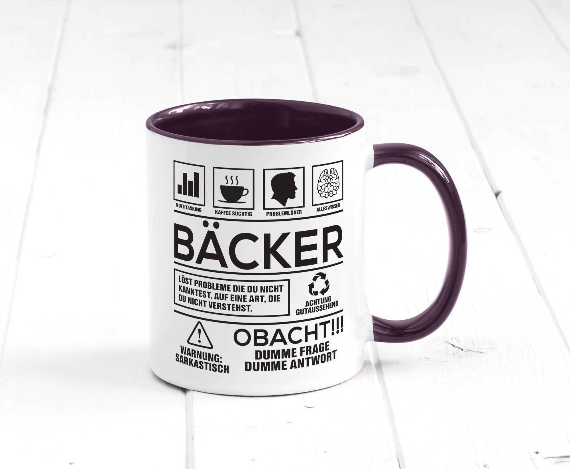 Achtung Probleme Bäcker | Bäckerei Backen Konditor Geschenk Humor Geschenkidee