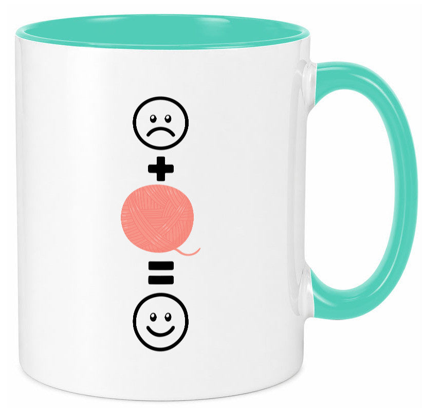 Wolle | Häkeln |Glücklich Geschenk Humor Geschenkidee lustiger Spruch Tasse