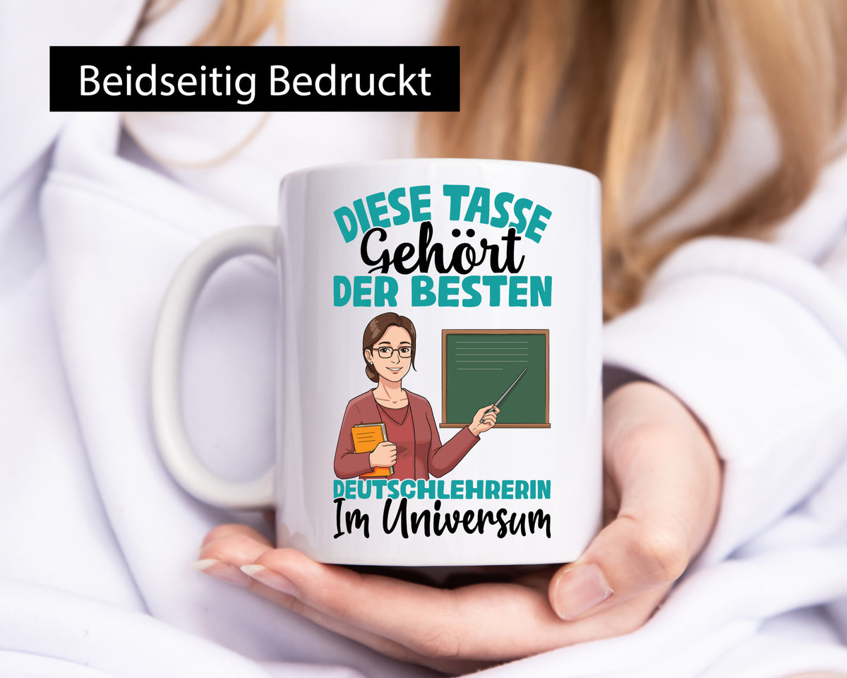 Im Universum: Deutschlehrerin | Lehrer Humor Geschenkidee Tasse