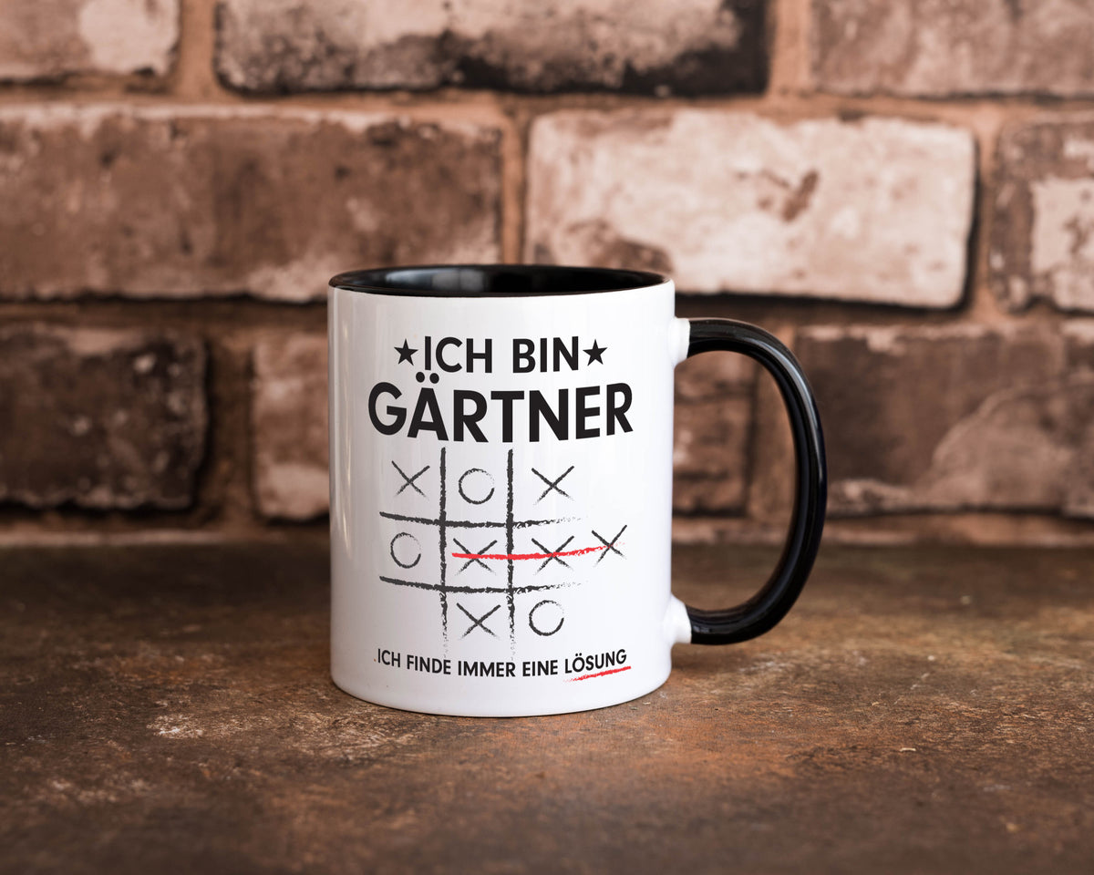 Lösung finden: Gärtner | Gartenbau v2 Geschenk Humor Geschenkidee lustiger Tasse