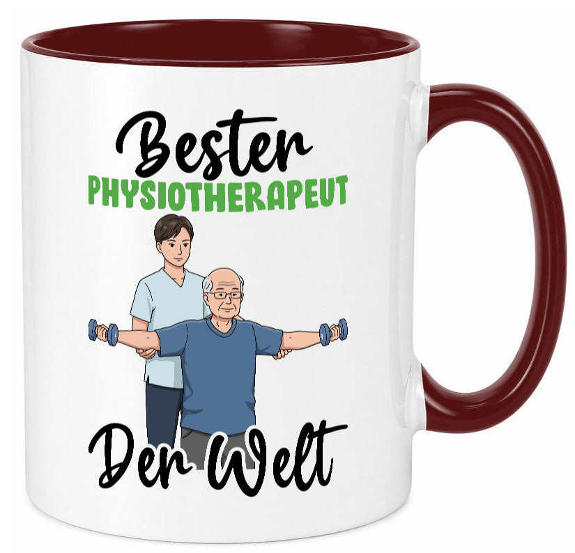 Bester Physiotherapeut v3 Geschenk Humor Geschenkidee lustiger Spruch Tasse