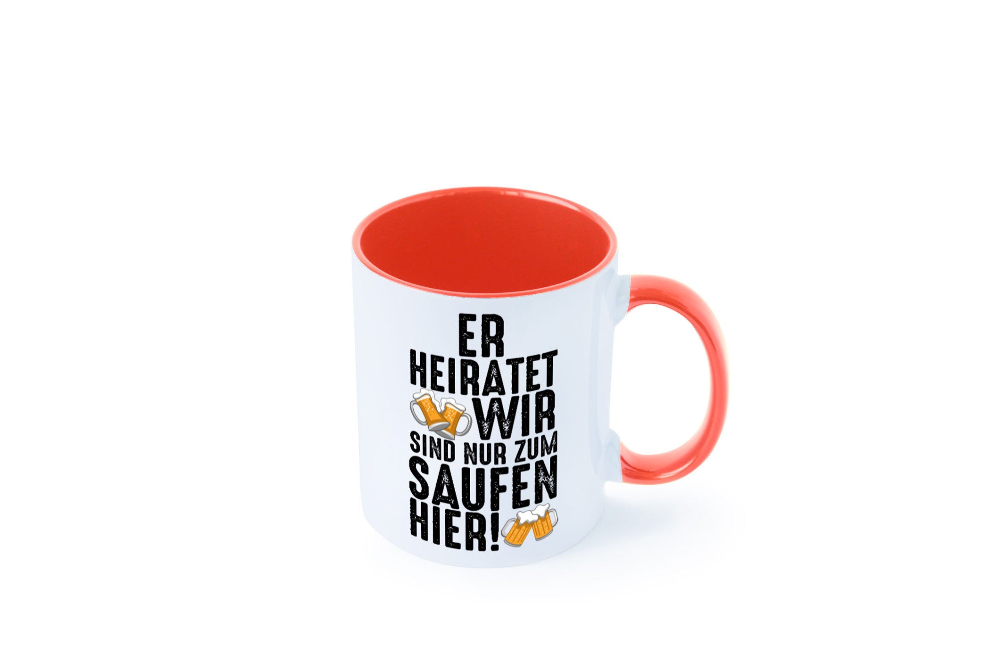 JGA | Er heiratet Junggesellenabschied Polterabend v2 lustiger Spruch Geschenk