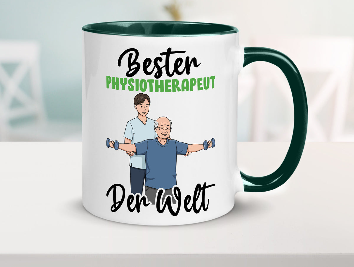 Bester Physiotherapeut v3 Geschenk Humor Geschenkidee lustiger Spruch Tasse