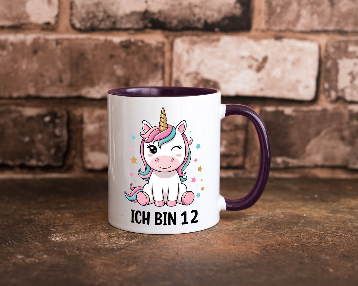 12. Geburtstag | 12 Jahre Einhorn Mädchen lustig Geschenkidee Geschenk Tasse