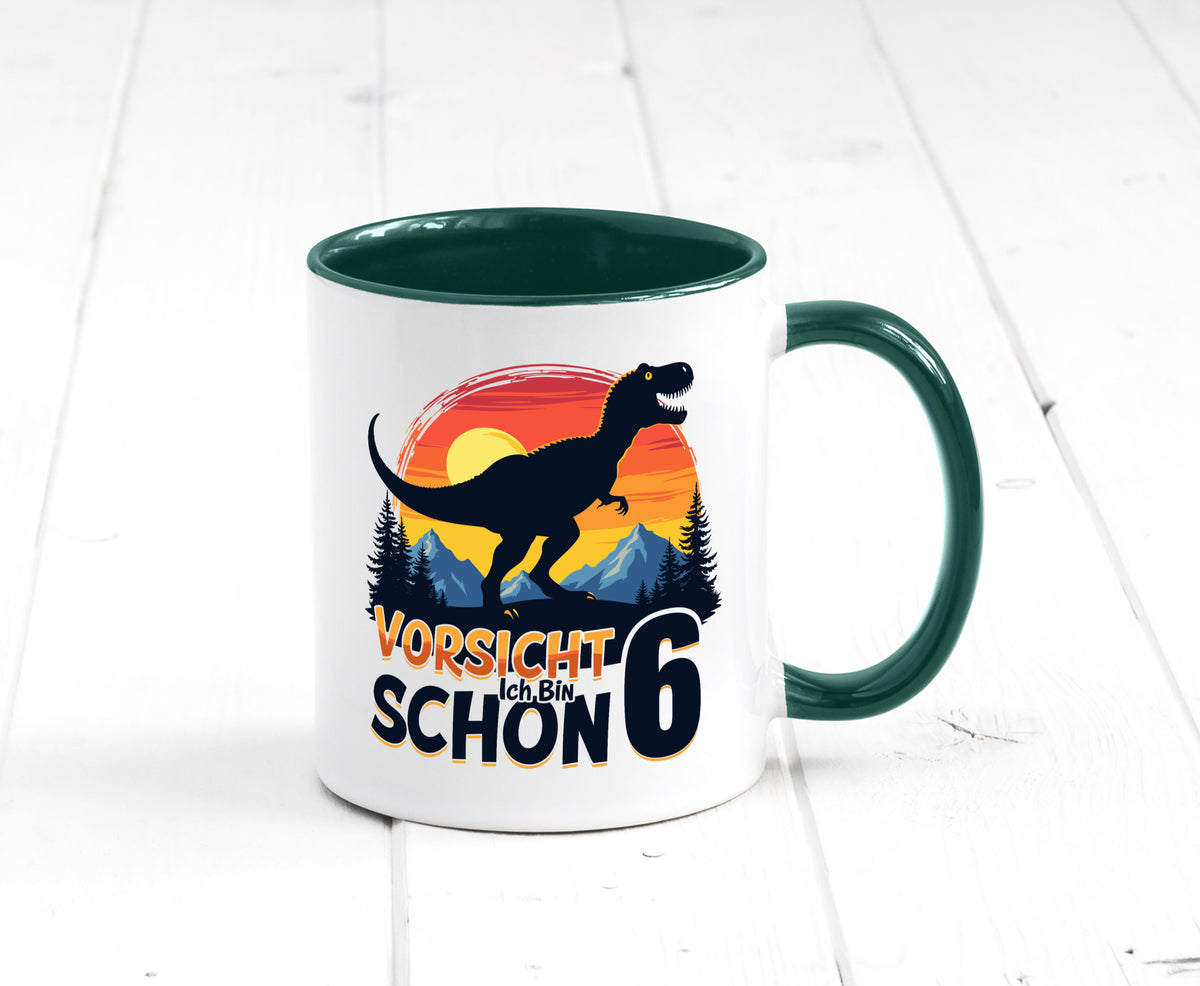 6. Geburtstag | 6 Jahre Dinosaurier Geschenkidee Humor Tasse