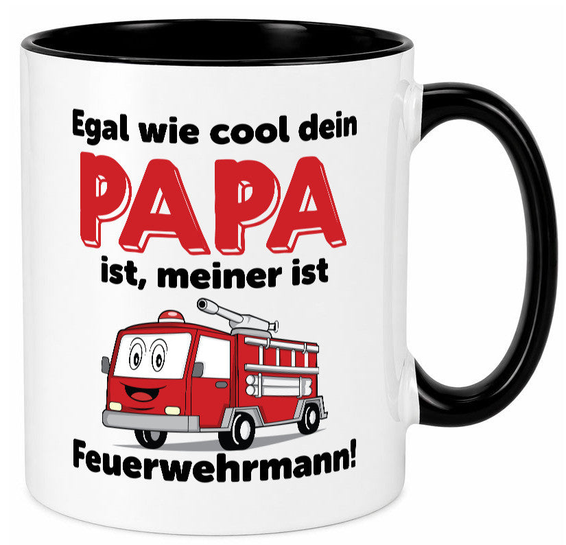 Cooler Papa | Feuerwehrmann Bester der Welt Humor Geschenkidee Tasse