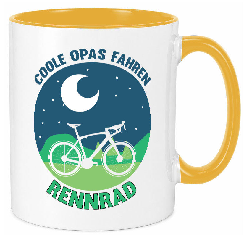 Coole Opas fahren Rennrad | Mond Landschaft Geschenk Familie Geschenkidee