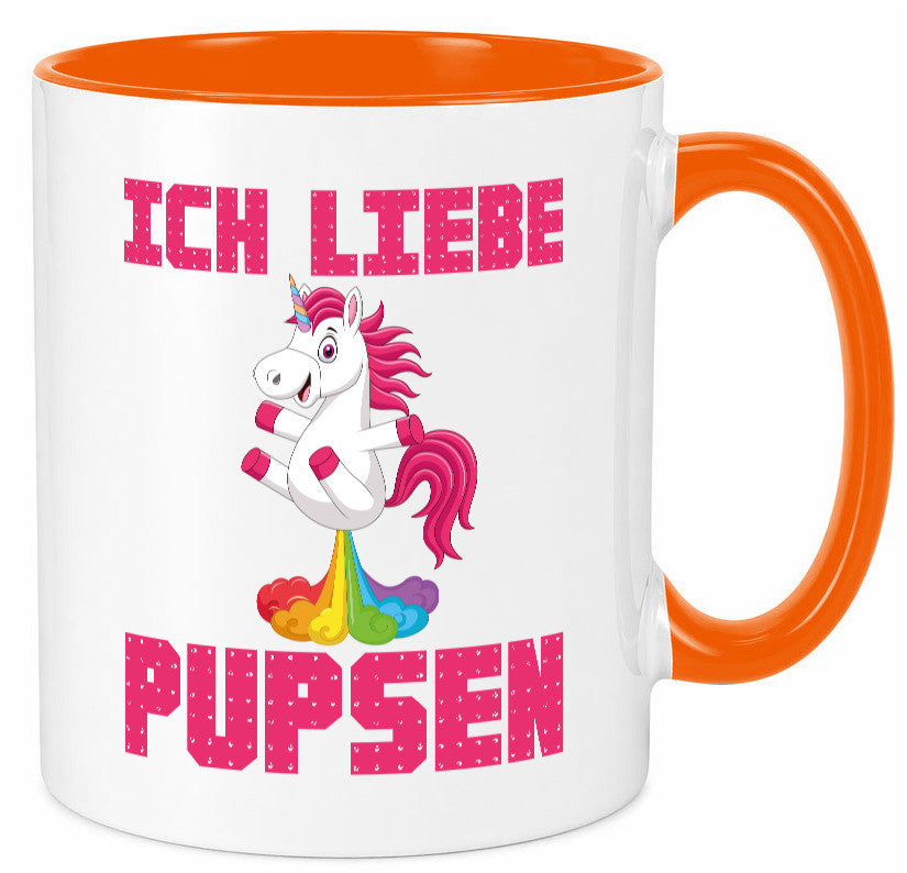 Ich liebe pupsen | Einhorn Pups lustiger Spruch Humor Geschenkidee Tasse