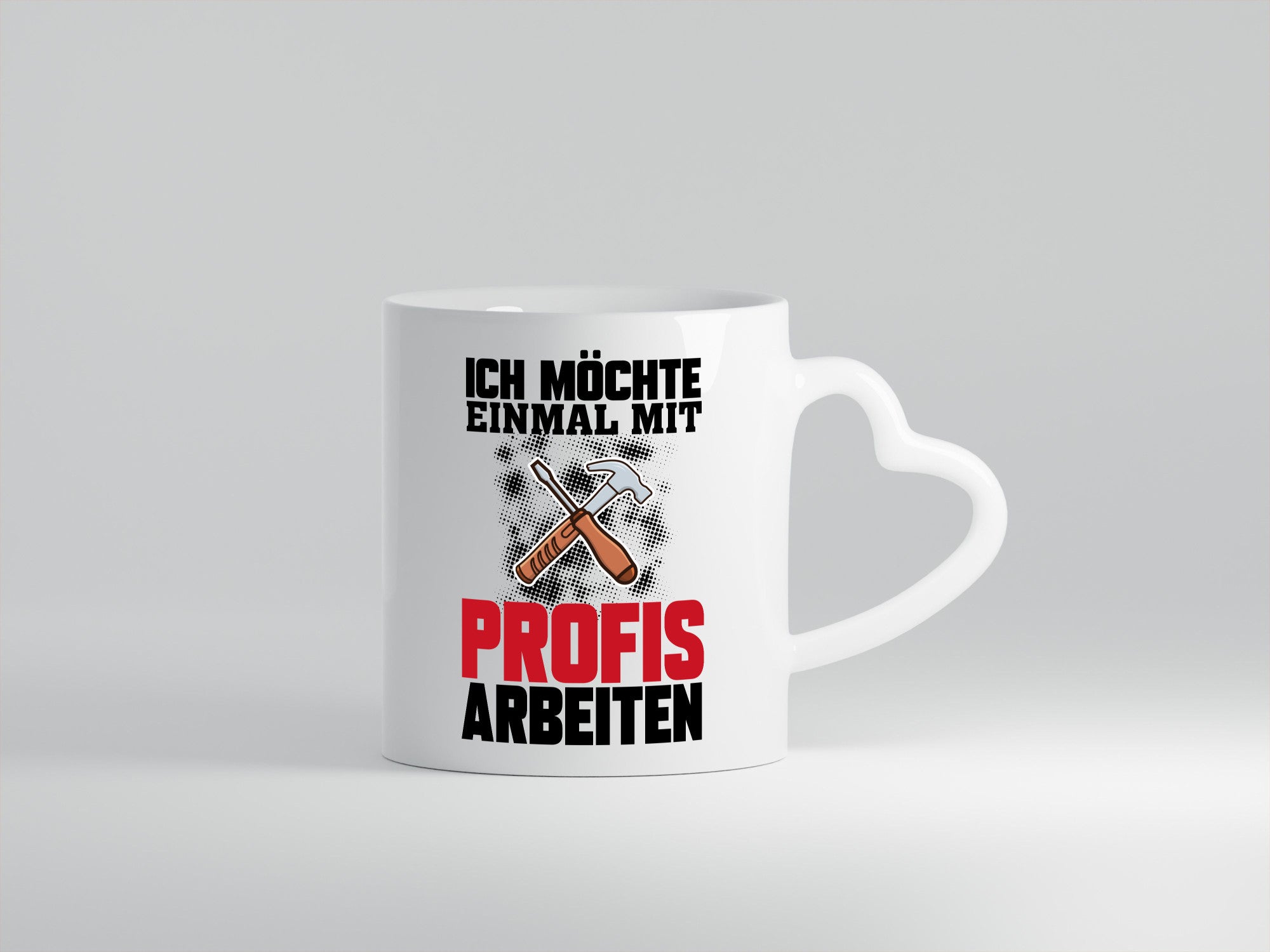 Mit Profis Arbeiten lustiger Spruch Geschenk Arbeit Kollegen Büro Tasse