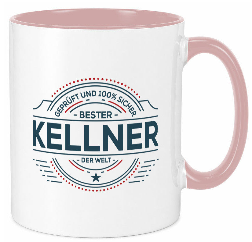 Geprüft und sicher: Kellner | kellnern Bedienung Geschenk Humor Geschenkidee Tasse