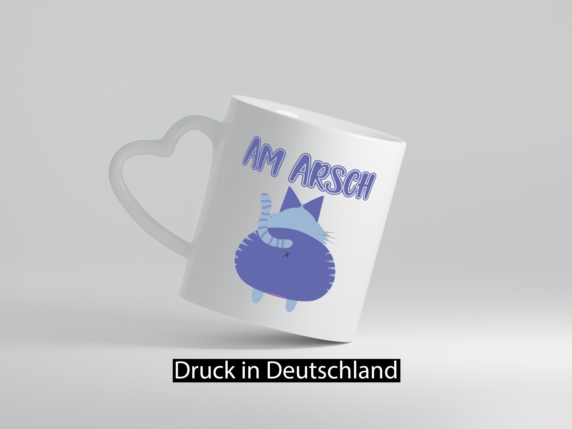 Am Arsch | Katzenmotiv Tasse Kollege Katzenbesitzer Geschenkidee Arbeit