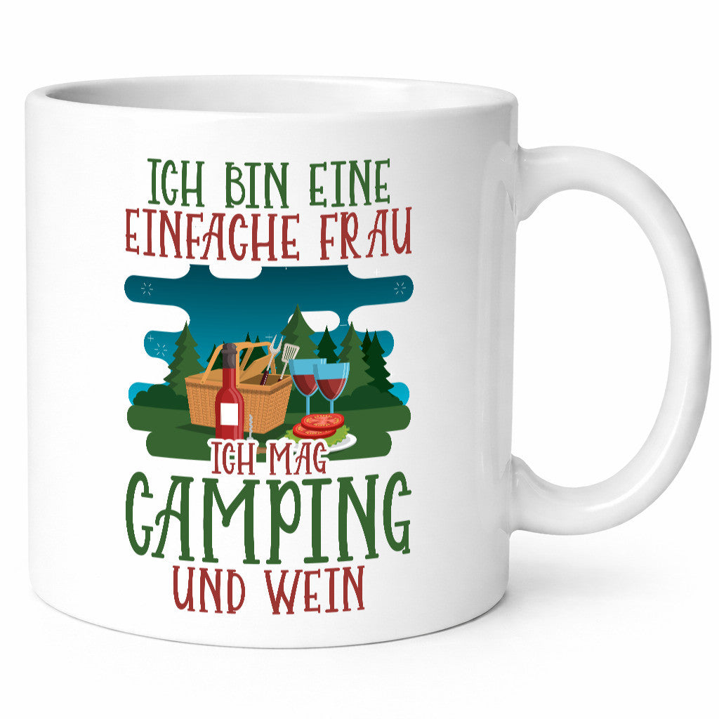 Einfache Frau Camping und Wein | v2 Geschenk Humor Geschenkidee lustiger Spruch