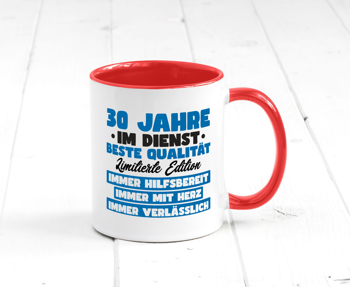 30 Jahre im Dienst | Jubiläum Arbeit v7 lustig Kollegen Büro Geschenk Tasse