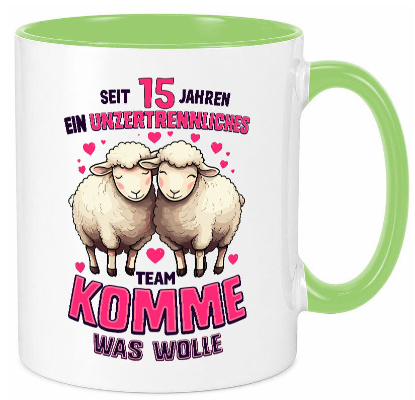 15 Jahre Verheiratet | ein Team Ehepaar Geschenk Humor Geschenkidee lustiger Tasse