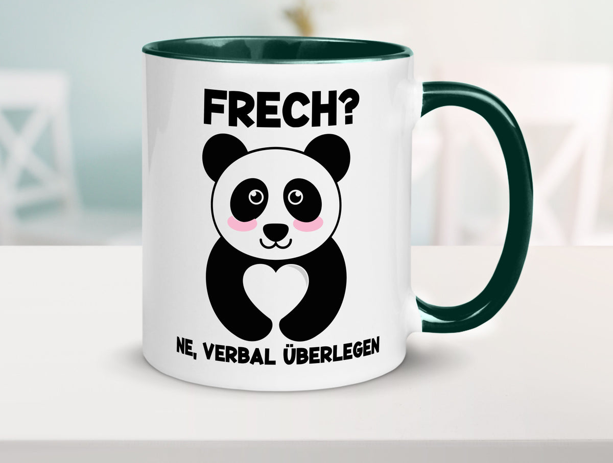 Frech | Verbal überlegen süßer Pandabär kecker Spruch lustiger Geschenk Humor Tasse