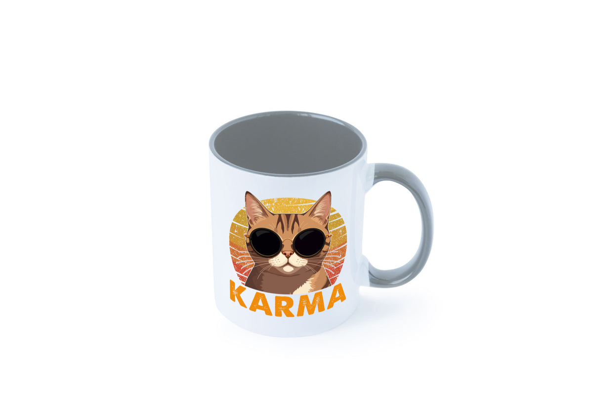 Vintage Katze | Karna Coole lustiger Spruch Geschenk Tierliebhaber Humor Tasse