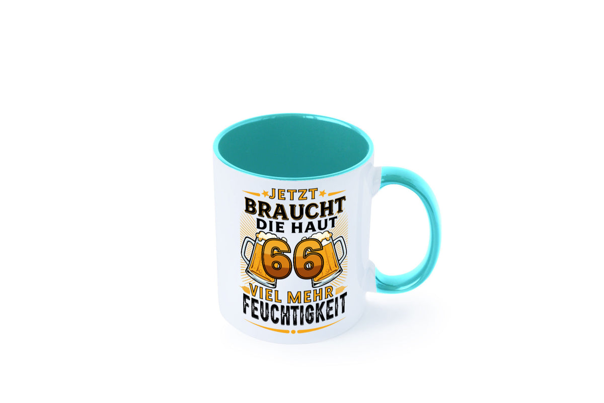 66 braucht die haut mehr Feuchtigkeit | 66. Geburtstag Humor Geschenkidee Tasse