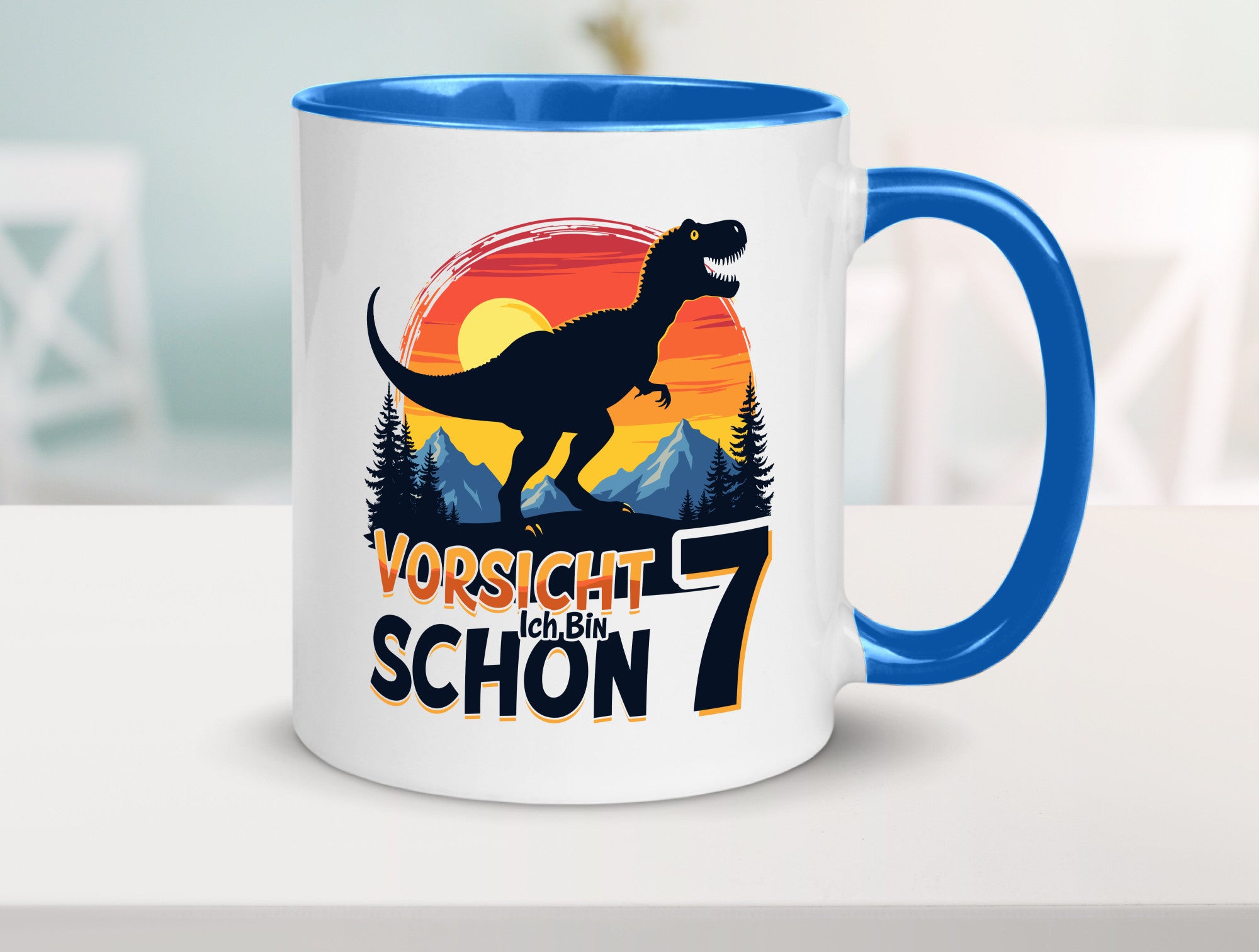7. Geburtstag | 7 Jahre Dinosaurier v2 Geschenk Geschenkidee lustiger Spruch