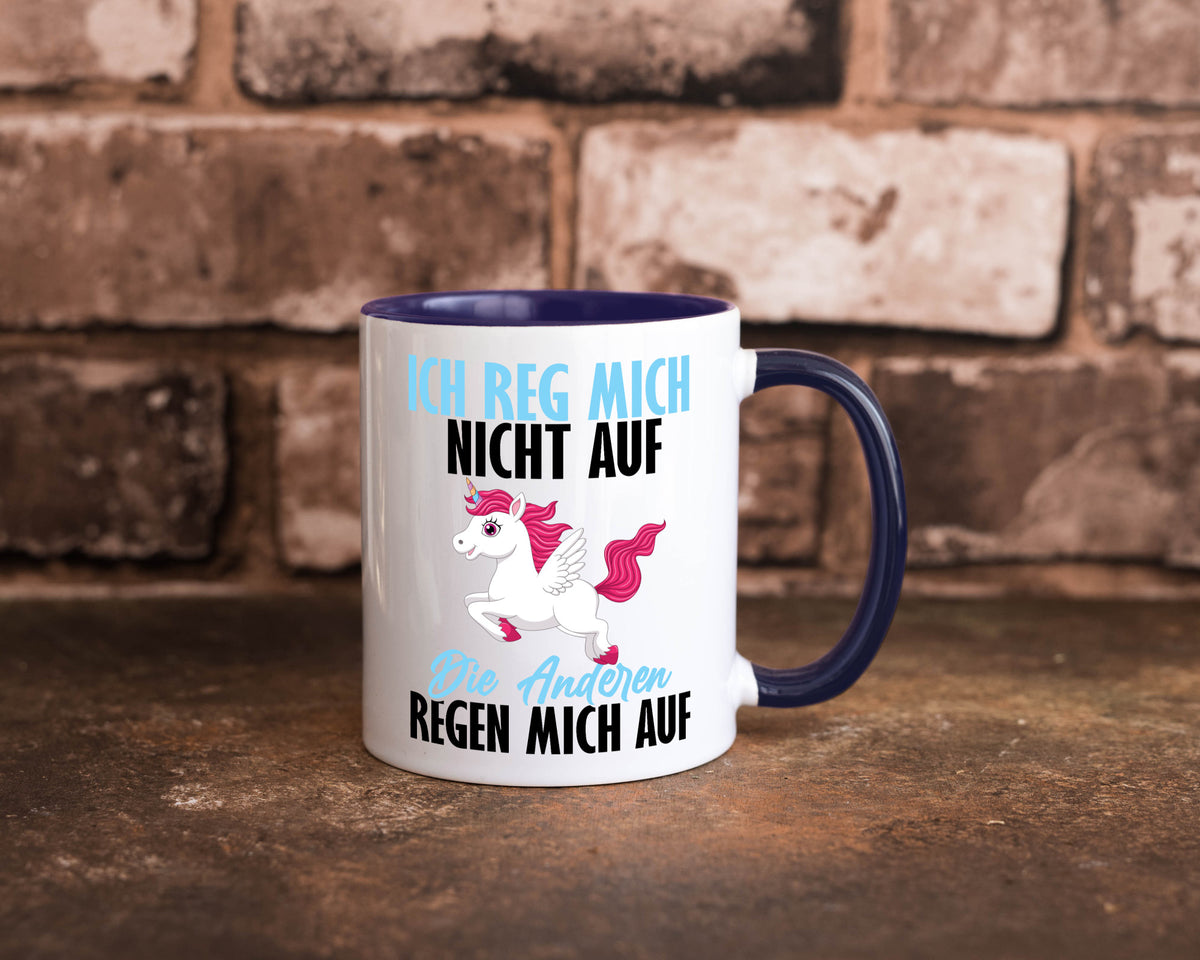 Ich reg mich nicht auf lustiger Spruch Geschenk Humor Geschenkidee Tasse