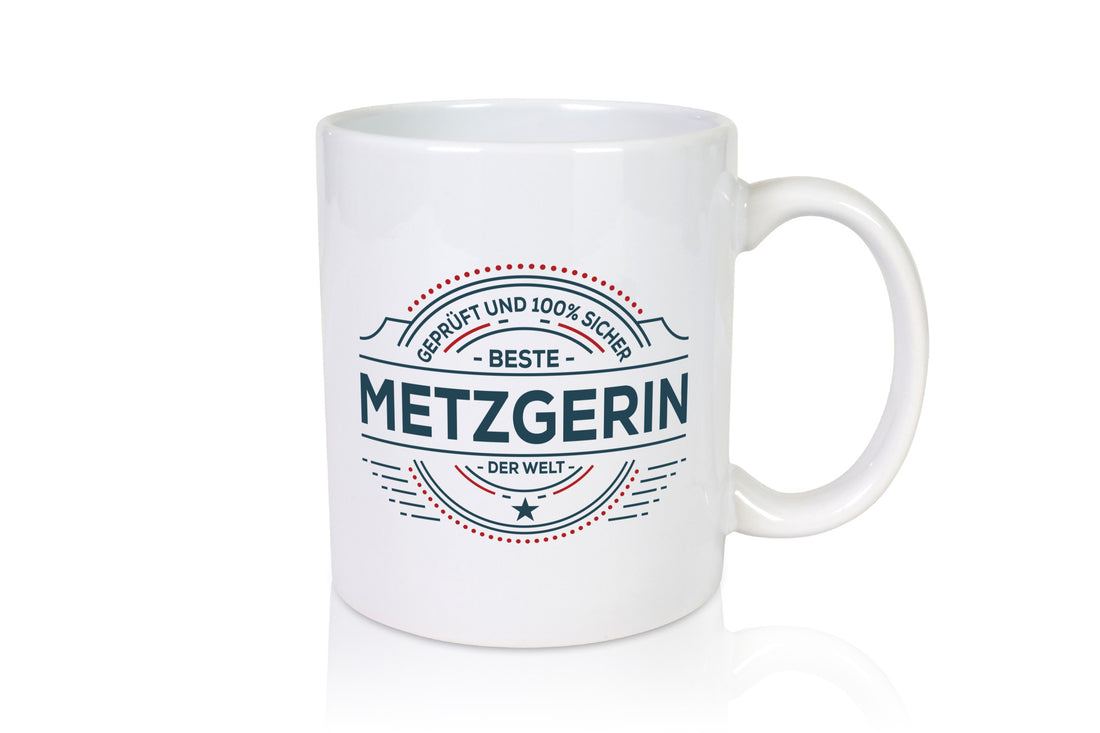 Geprüft und sicher: Metzgerin | Fleischerin lustiger Spruch Geschenk Humor