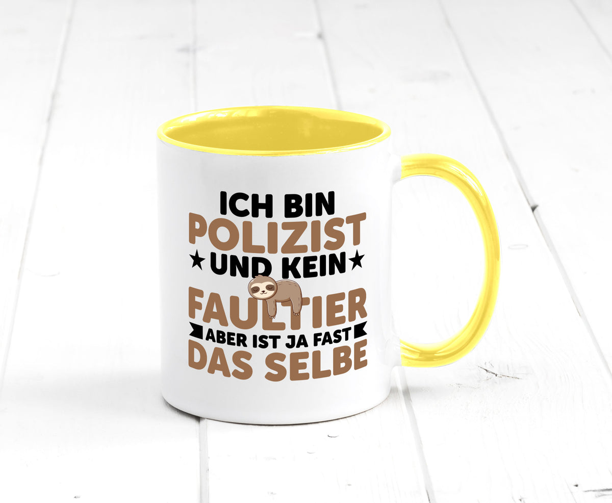 Ich bin kein Faultier: Polizist | Polizei v2 lustig Tierliebhaber Humor Tasse