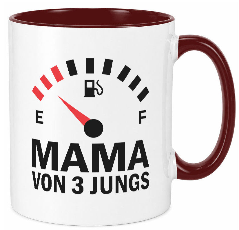 Mama von 3 Jungs | Muttertag Geschwister lustiger Spruch Geschenk Familie