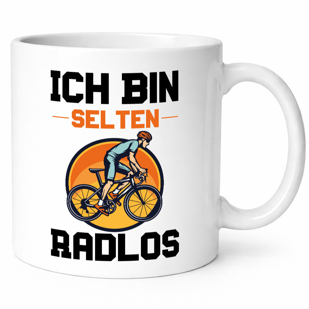 Ich bin Selten Radlos Geschenk Humor Geschenkidee lustiger Spruch Tasse