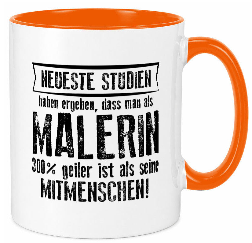 Neuste Studien: Malerin | Malerinnen lustig Humor Geschenkidee Geschenk Tasse