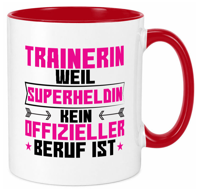 Superheldin Trainerin | Sportverein Humor Geschenkidee Tasse