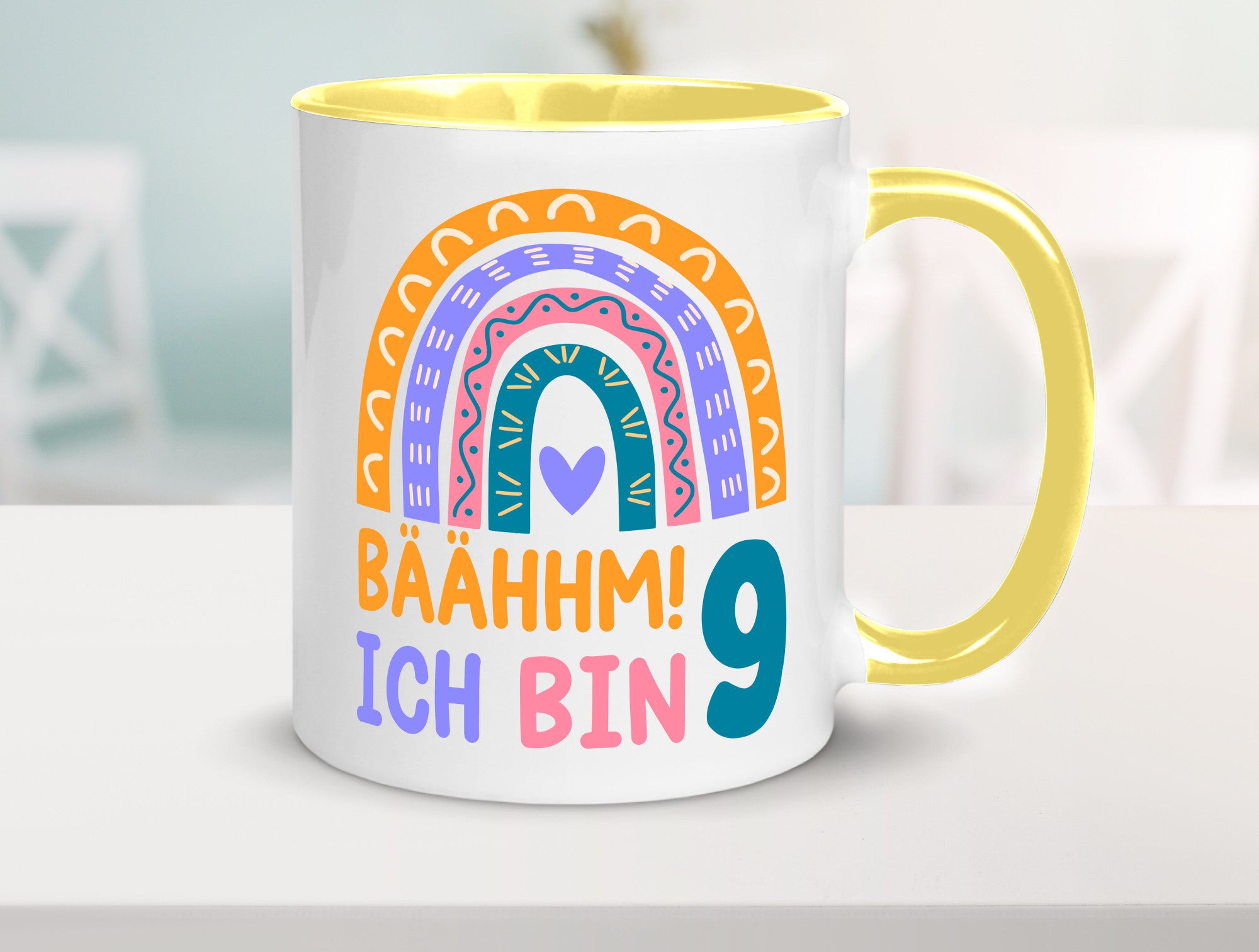 9. Geburtstag | 9 Jahre Regenbogen Bääm Mädchen Geschenk Geschenkidee lustiger