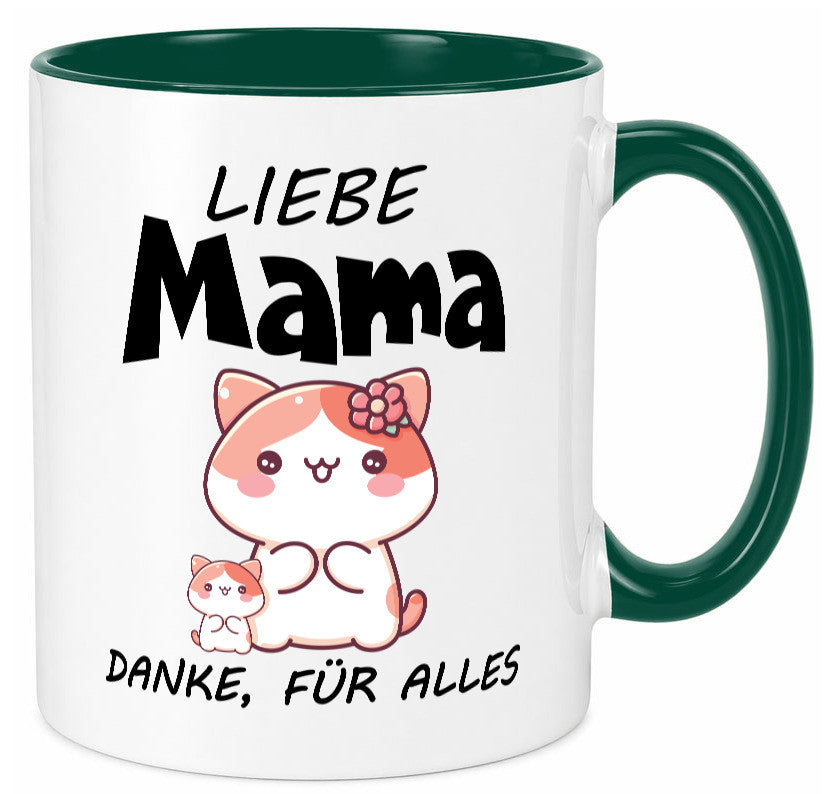 Liebe Mama Danke, für alles | Muttertag Beste Geschenk Familie Geschenkidee Tasse