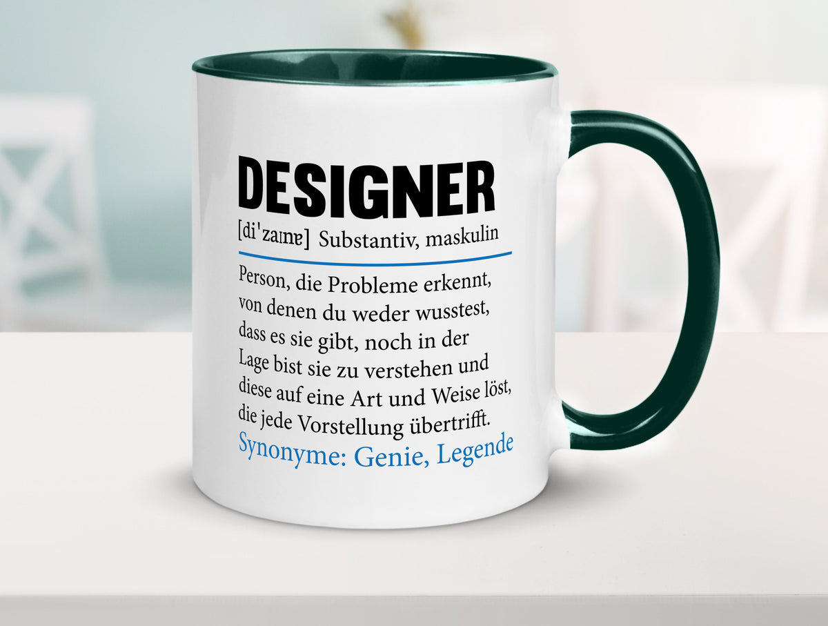 Designer Beruf | Gestalter Medien Schmuck Mode Geschenk Arbeit Kollegen Büro Tasse