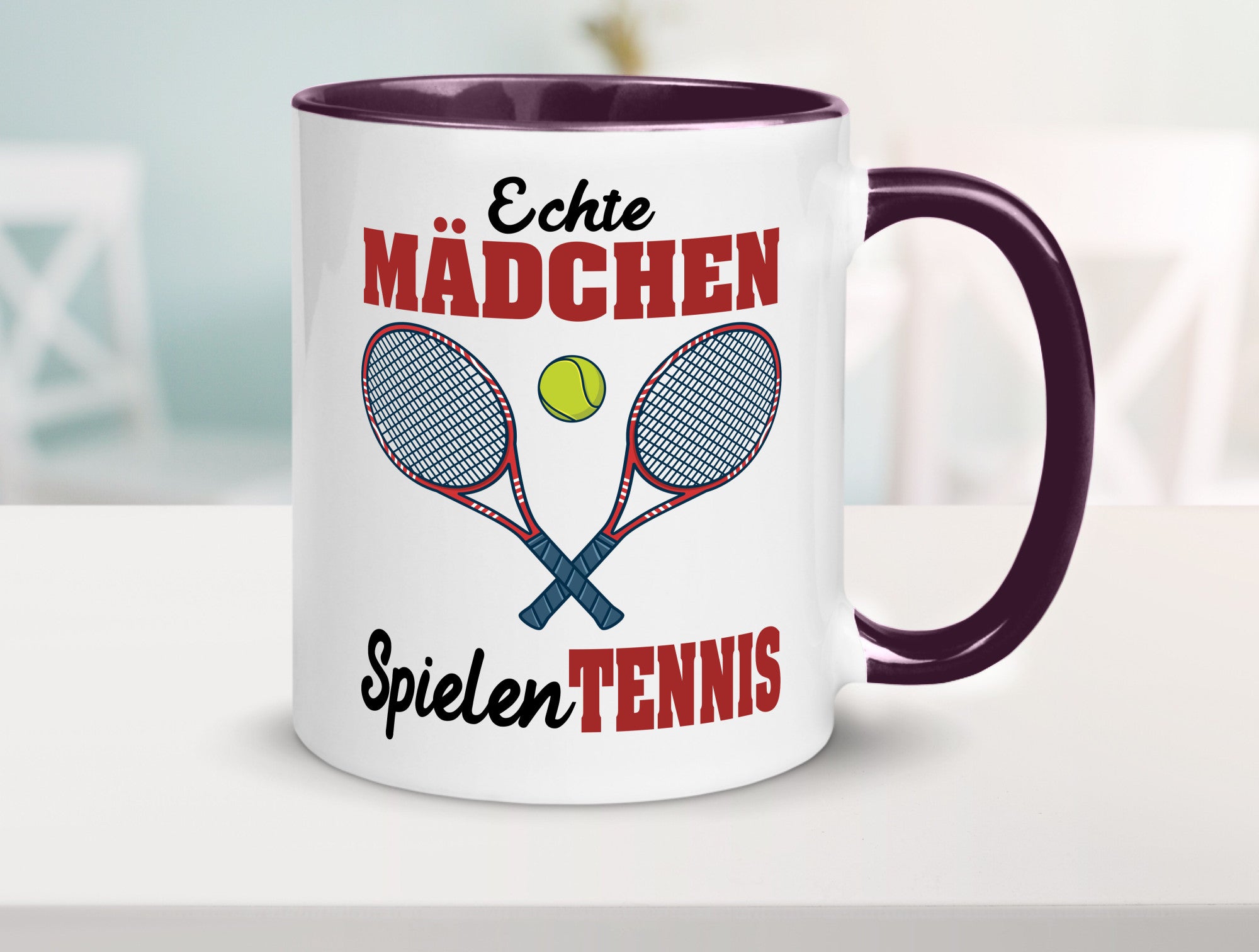 Echte Mädchen Spielen Tennis | Sport Geschenkidee Humor Tasse