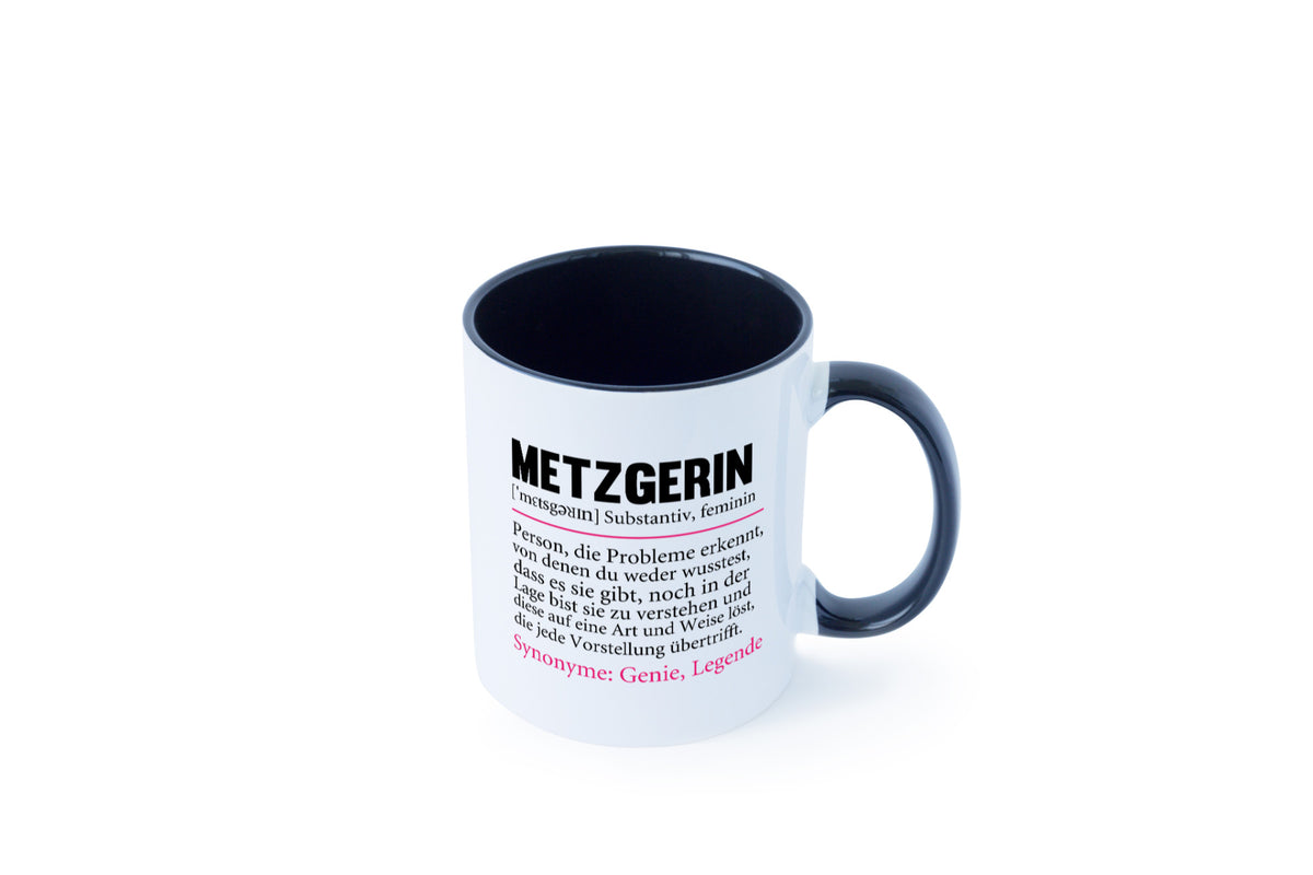 Metzgerin | lustig Fleischerin Humor v2 lustiger Spruch Geschenk Geschenkidee Tasse