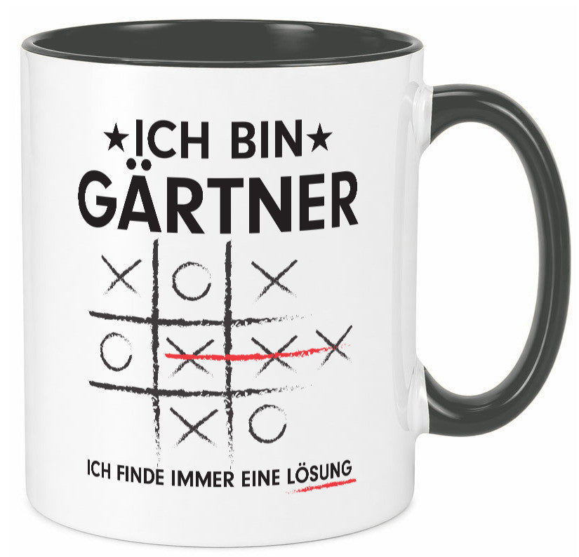 Lösung finden: Gärtner | Gartenbau v2 Geschenk Humor Geschenkidee lustiger Tasse