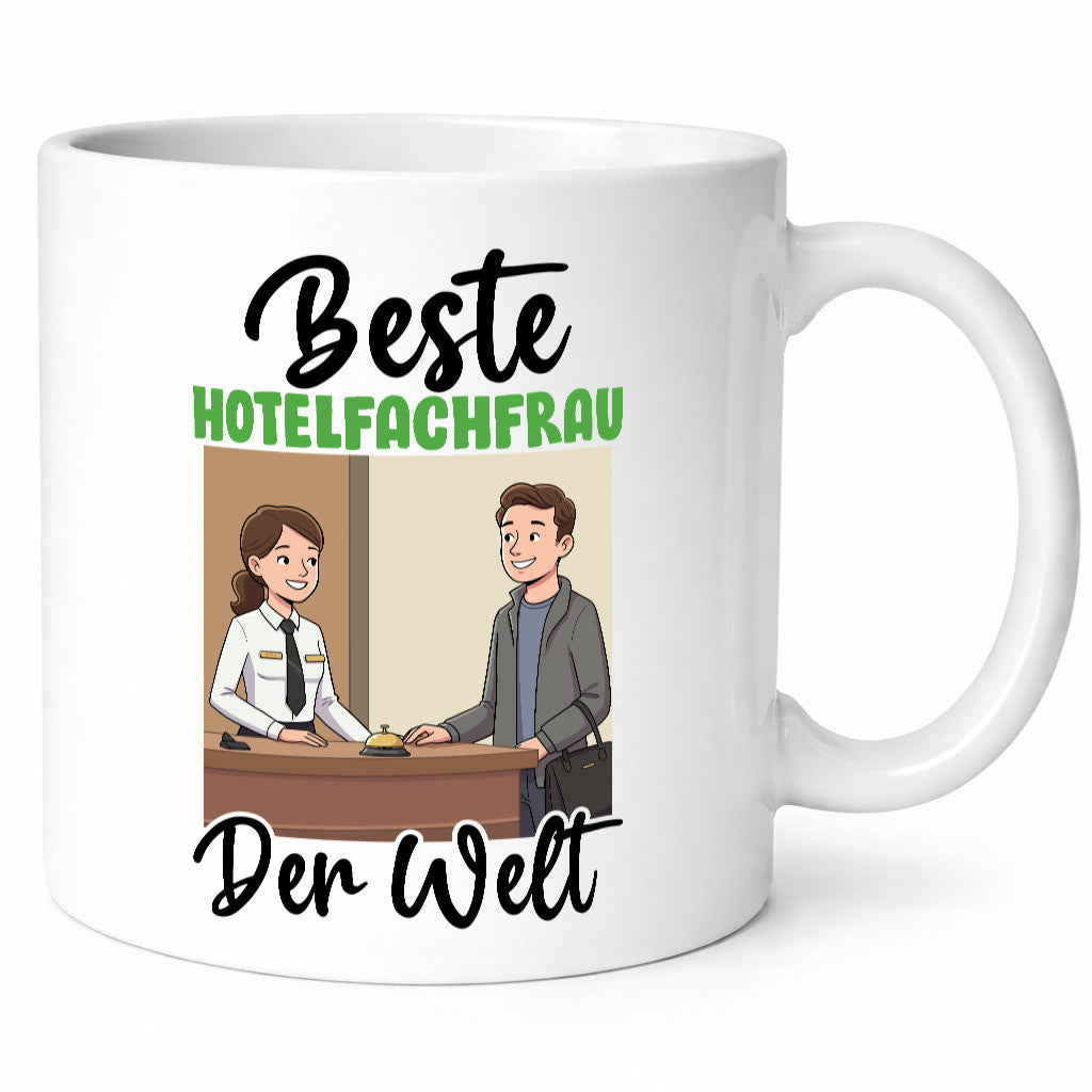 Beste Hotelfachfrau | Hotel v2 lustiger Spruch Geschenk Humor Geschenkidee Tasse