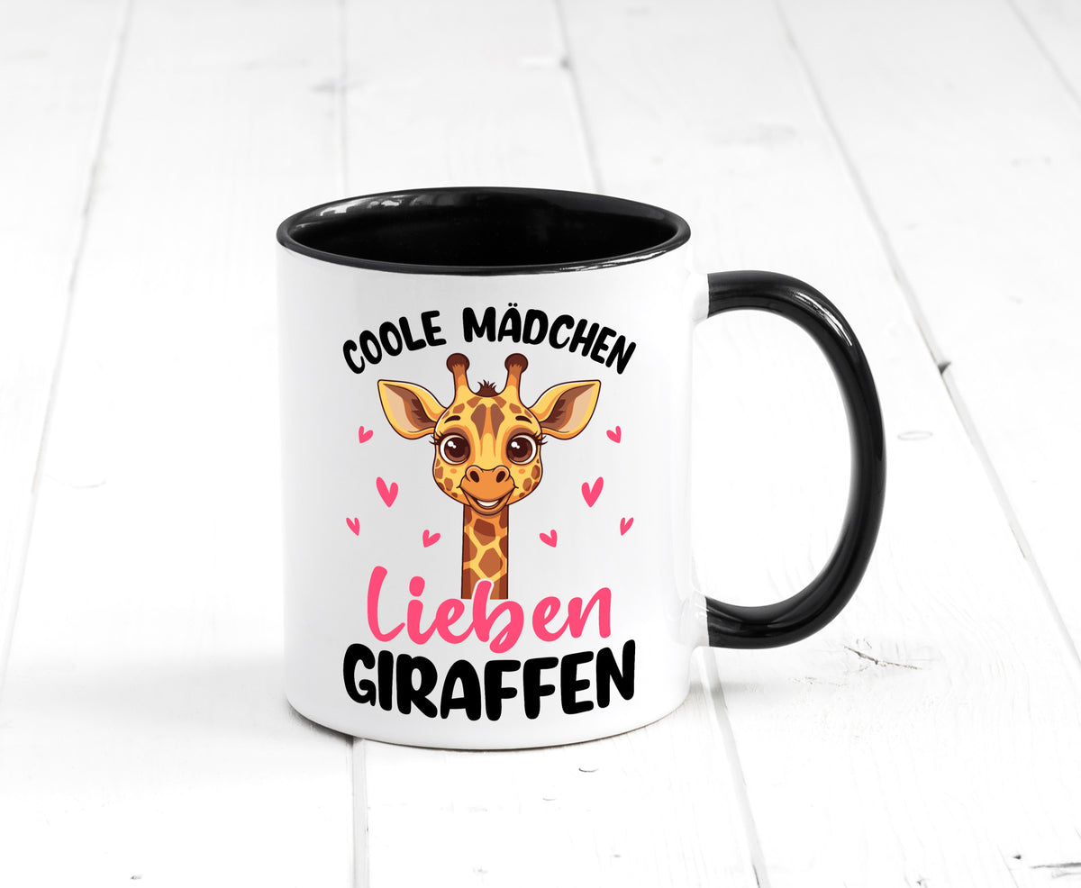 Coole Mädchen lieben Giraffen | Giraffe Geschenk Humor Geschenkidee lustiger Tasse