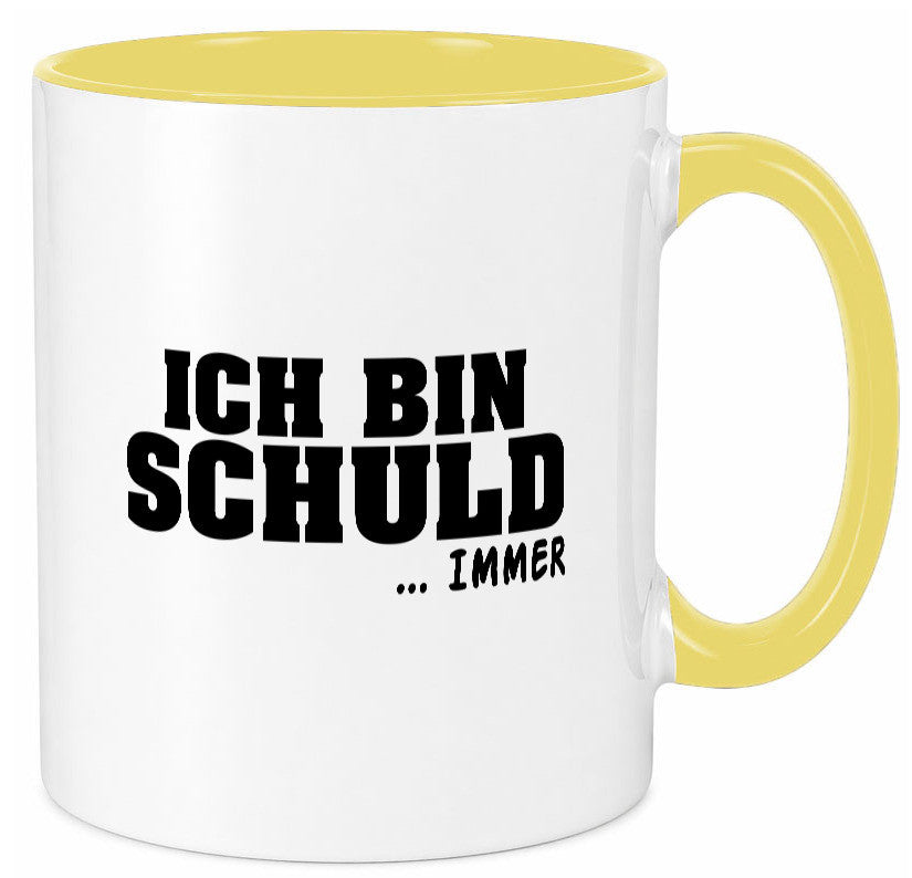 Ich bin Schuld | Schwarze Schaff lustig Humor Geschenkidee Geschenk Tasse