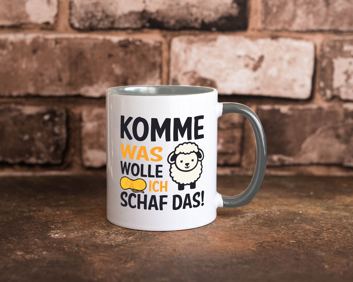 Komme was wolle, ich schaf das | Wolle Humor Geschenkidee Tasse