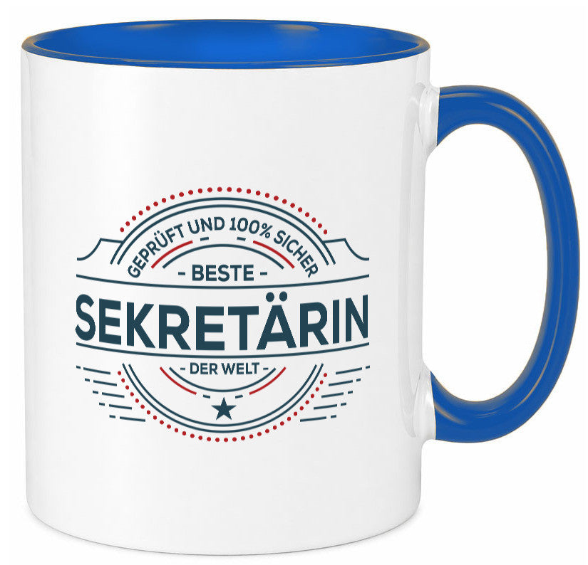 Geprüft und sicher: Sekretärin | Büro Geschenk Arbeit Kollegen lustiger Spruch