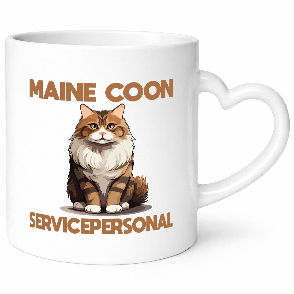 Maine Coon Servicepersonal | Katze Humor Tierliebhaber Geschenkidee Tasse